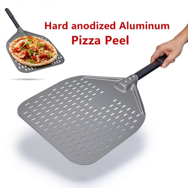 Hard Anodized Aluminum Pizza Peel With Removable Handle Customized Pizza Shovel Pastry Baking Paddle Pan Match With Screwdriver