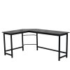 L-Shaped Desktop Computer Desk Study Table Office Table Easy to Assemble Can Be Used in home and office Black