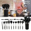 15PCS Silicone Kitchenware Non-stick Cookware Cooking Tool Spatula Ladle Egg Beaters Shovel Spoon Soup Kitchen Utensils Set