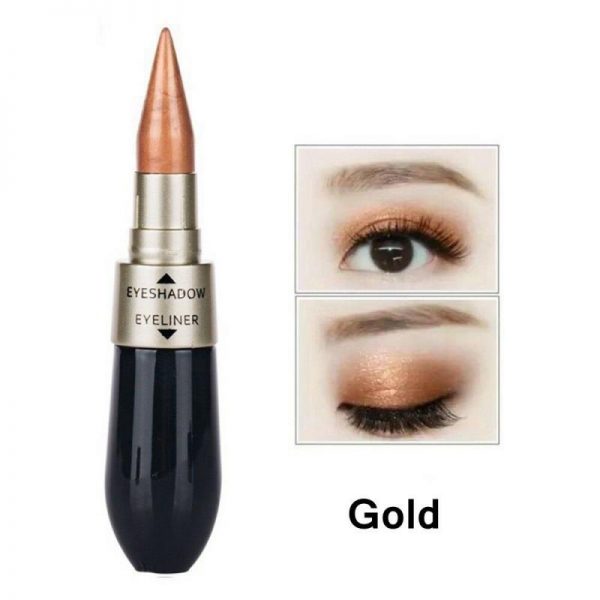 Professional 2 In 1 Double Ended Pearly Glimmer Waterproof Eyeshadow Sticker Quick Dry Eyeliner Pen Eye Makeup Cosmetic TSLM1