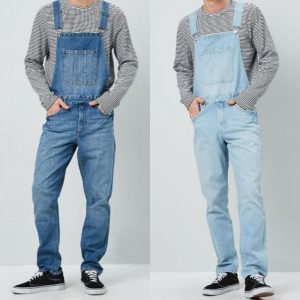 New Fashion Men's Jeans Overalls High Street Straight Denim Jumpsuits Hip Hop Men Cargo Bib Pants Cowboy Male Jean Dungarees D25