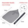 Hard Anodized Aluminum Pizza Peel With Removable Handle Customized Pizza Shovel Pastry Baking Paddle Pan Match With Screwdriver