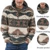 Men Sweater Ethnic Print Hoodie Sweatshirts African Folk-custom Hoodies Fashion Style Stand Collar Pullover Ethnic Sweatshirt