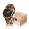 BOBO BIRD Wood Watch Men Women Quartz Week Date Couple Timepiece Colorful Wooden Band logo Customize Wholesale Dropship