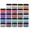 Biutee 24Color 0.35oz Lip Gloss Mica Powder Pigment For Lips Gloss DIY Nail Art Cosmetics Glitter Color Pure Pearl Epoxy Resin