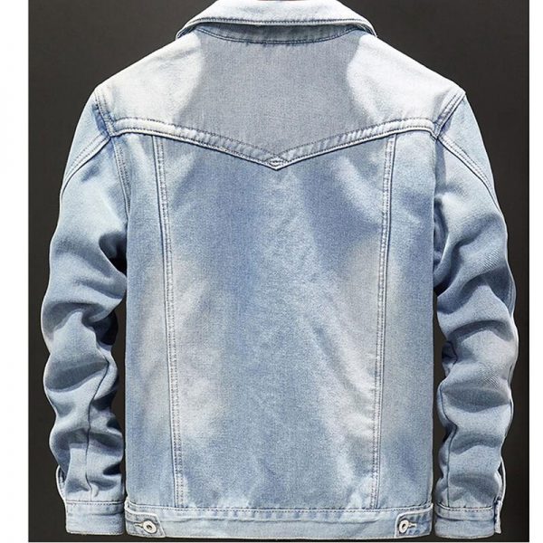 2020 Winter New Thick Warm Fashion Boutique Solid Color Men's Casual Denim Jacket Male Wool Denim Coat Large