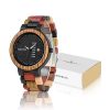 BOBO BIRD Wood Watch Men Women Quartz Week Date Couple Timepiece Colorful Wooden Band logo Customize Wholesale Dropship