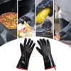 2PCS 14/18inch Kitchen Gloves Heat Resistant Neoprene Strong Protection BBQ Oven Gloves Hand Pot Holder Waterproof Cooking Glove