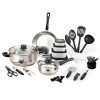 2020 Panelas De Ceramica Arrival Fda Top Fashion Cookware set Cooking Pots And Pans Set 35 Piece Kitchen Starter Combo Utensil