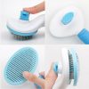 Dog Hair Removal Comb Grooming Brush Stainless Steel Cats Combs Automatic Non-slip Brushs for Dogs Cleaning Supplies