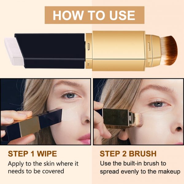 Double Head Foundation Concealer Stick Makeup Coverage Contour Face Cream Base Primer Moisturizer Suitable for General