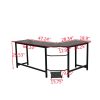 L-Shaped Desktop Computer Desk Study Table Office Table Easy to Assemble Can Be Used in home and office Black