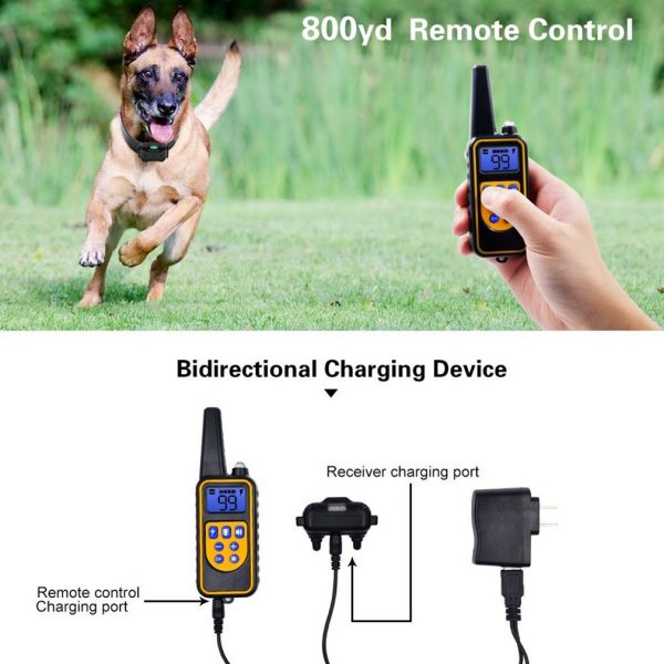 Electric Pet Fencing System Dog Shock Collar With Remote Control Waterproof Electric For Large Dog Pet Training Device