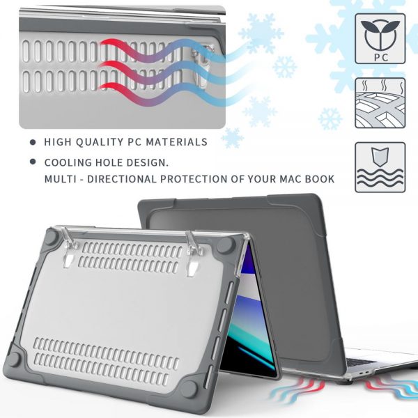 US SHIPPING/Shockproof Foldable Case For Apple MacBook Pro 16 inch 2020 A2141 Soft Silicone TPU+Hard PC New Outer Stand Cover