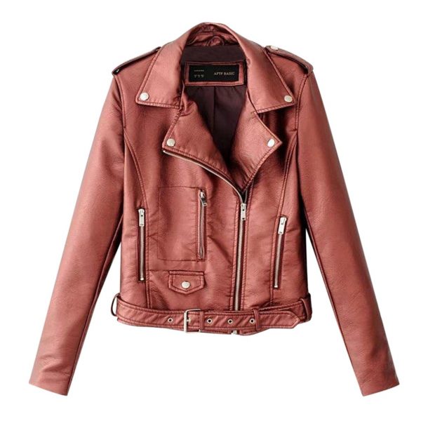 Autumn Winter Coat Women 2019 Casual Jackets Ladies Lapel Motor Punk Jackets Zip Biker Short Punk Cropped Tops 2019 Spring FA