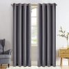 ESKIMO Solid Color 100% Blackout Curtains for Living Room Bedroom Kitchen Modern Window Treatment Drapes, America Delivery