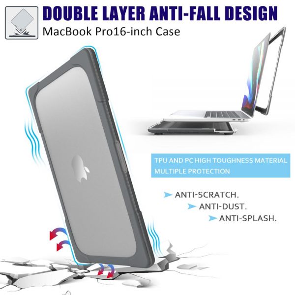 US SHIPPING/Shockproof Foldable Case For Apple MacBook Pro 16 inch 2020 A2141 Soft Silicone TPU+Hard PC New Outer Stand Cover