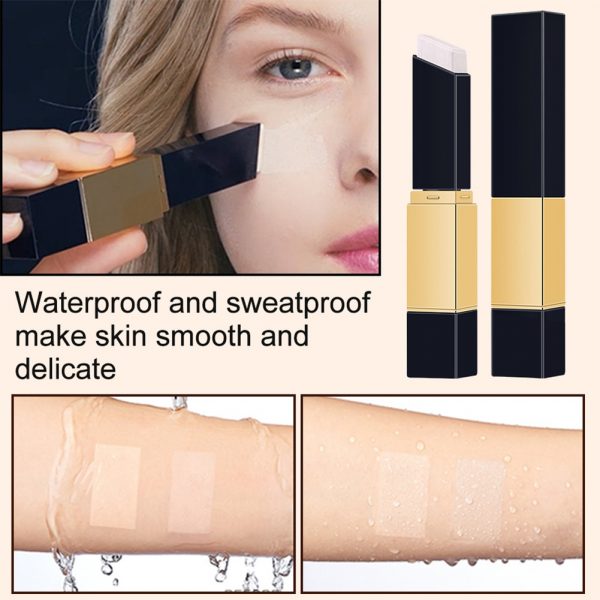 Double Head Foundation Concealer Stick Makeup Coverage Contour Face Cream Base Primer Moisturizer Suitable for General