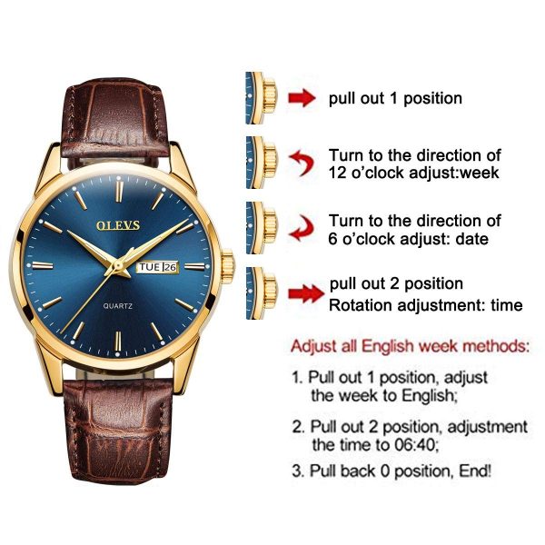 OLEVS Men Watche Top Brand Luxury Fashion Bussness Breathable Leather Luminous Hand Quartz Wristwatch Gifts for Male