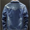 2020 Winter New Thick Warm Fashion Boutique Solid Color Men's Casual Denim Jacket Male Wool Denim Coat Large