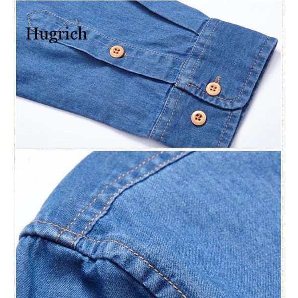 Top Quality Fashion Winter Jeans Shirt Men Warm Fleece Lined Velvet Denim Shirts 4Xl Male Bottoming Shirt