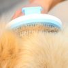 Dog Hair Removal Comb Grooming Brush Stainless Steel Cats Combs Automatic Non-slip Brushs for Dogs Cleaning Supplies