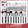 BEILI Black Makeup brushes set Professional Natural goat hair brushes Foundation Powder Contour Eyeshadow make up brushes