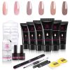 Makartt Poly Nail Extension Gel Kit Nude Color Builder Gel Nail Thickening Solution Equipment All-in-One Kit for Starter