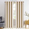 ESKIMO Solid Color 100% Blackout Curtains for Living Room Bedroom Kitchen Modern Window Treatment Drapes, America Delivery