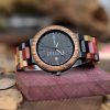 BOBO BIRD Wood Watch Men Women Quartz Week Date Couple Timepiece Colorful Wooden Band logo Customize Wholesale Dropship