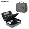 BAGSMART Travel Electronics Accessories Bag Double Layer Organizer Storage Bag for iPad Charger Kindle Data Cable USB Earphone