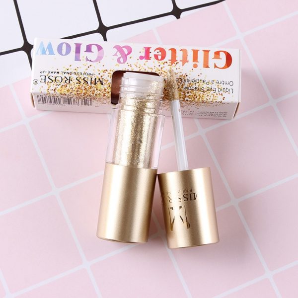 MISS ROSE 8 Colors Makeup Glitter Shining Eyeshadow Metal Liquid Eye Shadow Single Color Nude Make Up Pigment Cosmetics TSLM2