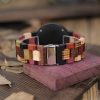 BOBO BIRD Wood Watch Men Women Quartz Week Date Couple Timepiece Colorful Wooden Band logo Customize Wholesale Dropship