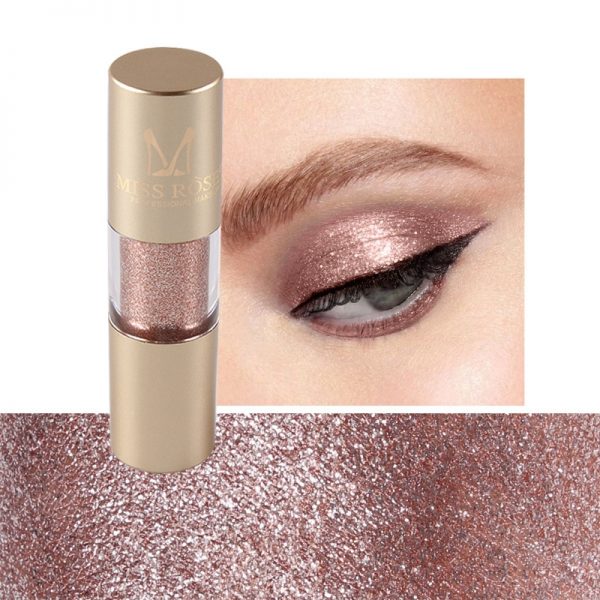 MISS ROSE 8 Colors Makeup Glitter Shining Eyeshadow Metal Liquid Eye Shadow Single Color Nude Make Up Pigment Cosmetics TSLM2