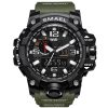 SMAEL Brand Men Sports Watches Dual Display Analog Digital LED Electronic Quartz Wristwatches Waterproof Swimming Military Watch