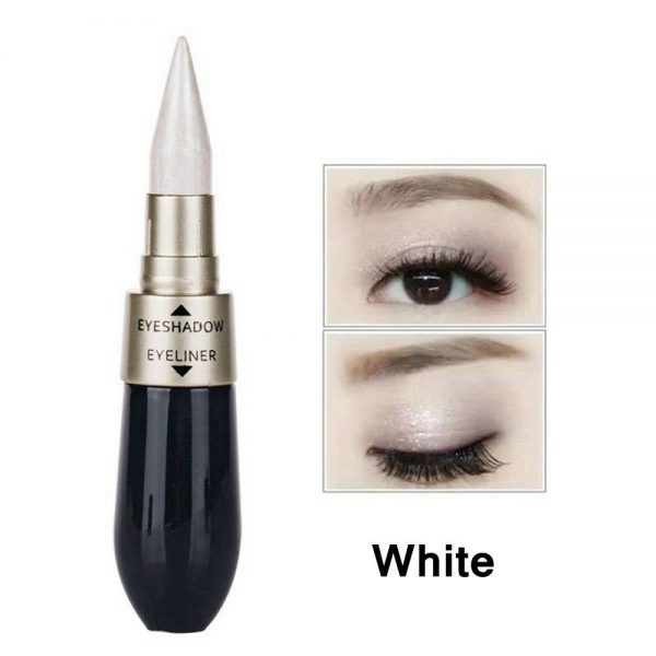 Professional 2 In 1 Double Ended Pearly Glimmer Waterproof Eyeshadow Sticker Quick Dry Eyeliner Pen Eye Makeup Cosmetic TSLM1