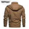 TACVASEN Military Thicken Fleece Jacket Mens Winter Casual Hooded Jacket Coat Pilot Cargo Cotton Jackets Windbreaker Parka Man
