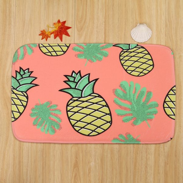 3Pcs/set Bathroom Toilet Floor Mat Set Non-Slip Fish Scale Bath Kitchen Carpet Doormats Decor Fruit pineapple print Carpet 2019