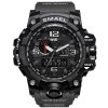 SMAEL Brand Men Sports Watches Dual Display Analog Digital LED Electronic Quartz Wristwatches Waterproof Swimming Military Watch