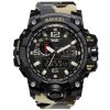 SMAEL Brand Men Sports Watches Dual Display Analog Digital LED Electronic Quartz Wristwatches Waterproof Swimming Military Watch