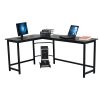 L-Shaped Desktop Computer Desk Study Table Office Table Easy to Assemble Can Be Used in home and office Black