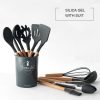 11PCS Silicone Kitchenware Non-stick Cookware Cooking Tool Spatula Ladle Egg Beaters Shovel Spoon Soup Kitchen Utensils Set