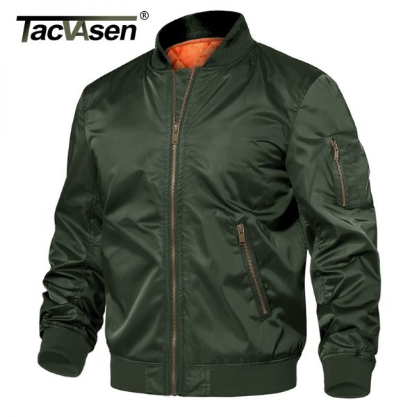 TACVASEN Winter Military Jacket Outwear Men Cotton Padded Pilot Army Bomber Jacket Coat Casual Baseball Jackets Varsity Jackets