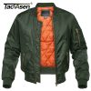 TACVASEN Winter Military Jacket Outwear Men Cotton Padded Pilot Army Bomber Jacket Coat Casual Baseball Jackets Varsity Jackets