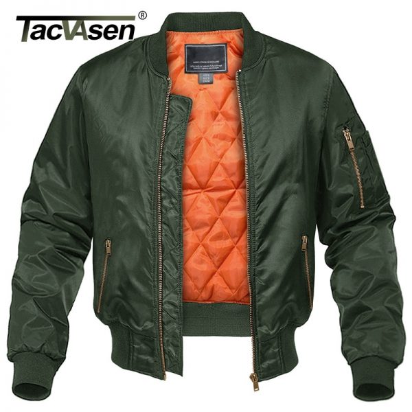 TACVASEN Winter Military Jacket Outwear Men Cotton Padded Pilot Army Bomber Jacket Coat Casual Baseball Jackets Varsity Jackets