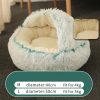 Hot Plush Round Cat Bed Cat Warm House Soft Long Plush Pet Dog Bed For Small Dogs Cat Nest 2 In 1 Pet Bed Cushion Sleeping Sofa