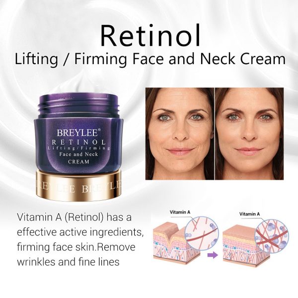 BREYLEE Retinol Firming Face Cream Anti Aging Remove Wrinkles Night Day Moisturizer Skin Whitening Lifting Neck Facial Skin Care