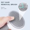 Dog Hair Removal Comb Grooming Brush Stainless Steel Cats Combs Automatic Non-slip Brushs for Dogs Cleaning Supplies