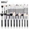 BEILI Black Makeup brushes set Professional Natural goat hair brushes Foundation Powder Contour Eyeshadow make up brushes