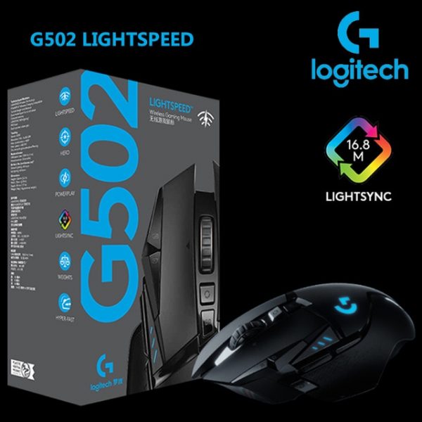 Logitech G502 LIGHTSPEED Game Mouse with 16000DPI HERO Sensor Support Button Tensioning System Gaming Mouse New Product